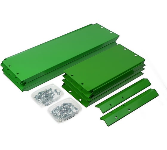 Оцинкованная клумба Greengo 2 яруса, 60-100х30 см, ярко-зелёная 2470648