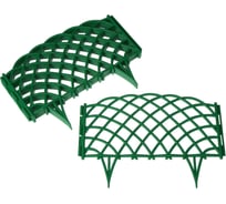 Ограждение СИМАЛЕНД Диадема 6 секций, пластик, зелёное 6478619