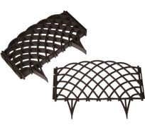 Ограждение СИМАЛЕНД Диадема 6 секций, пластик, коричневое 6478622