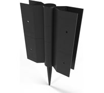 Стыковочный элемент Еврогрядка 150x25 мм, черный EGST150