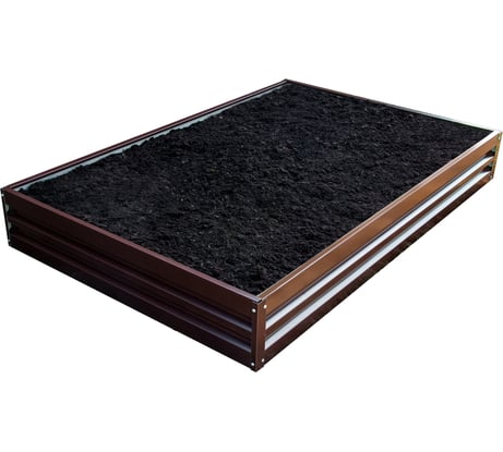 Металлическая грядка Металлика коричневая, 1.5x1х0.2 м 0002_1,5