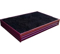 Металлическая грядка Металлика вишня, 1.5x1х0.2 м 0003_1,5