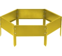 Клумба Greengo 140х15 см, оцинкованная, желтая 1822895