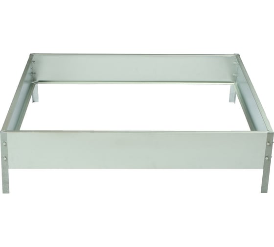 Клумба Greengo Квадро 100x100x15 см, оцинкованная 5498361
