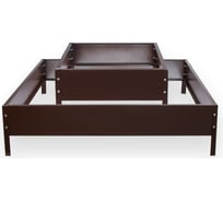 Клумба Greengo Квадро 2 яруса, 50x50 см, 100x100 см, 30 см, шоколад 7636773