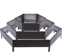 Клумба Greengo 3 яруса, 60/100/140х45 см, шоколад, оцинкованная 5498363