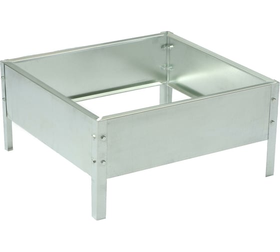 Клумба Greengo Квадро 50x50x15 см, оцинкованная 5498362 1