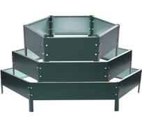 Клумба Greengo 3 яруса, 60/100/140х45 см, зеленый мох, оцинкованная 1822869