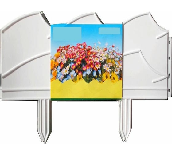 Бордюр Beroma Волна 14x300 см, 7 секций, белый 07710502 1