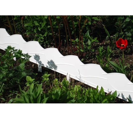 Бордюр Beroma Волна 14x300 см, 7 секций, белый 07710502