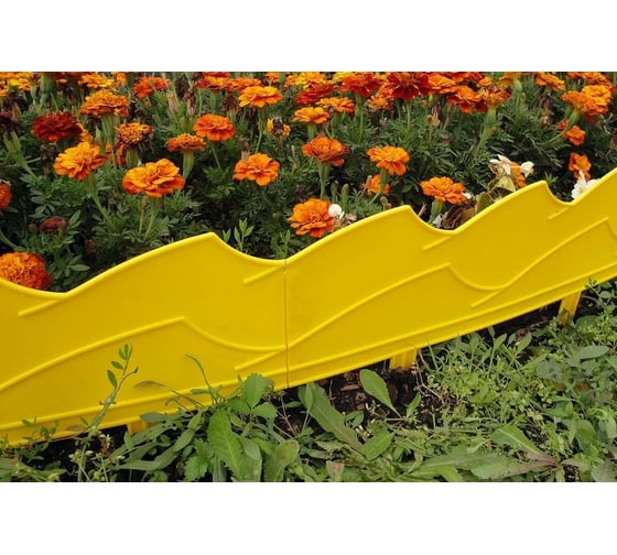 Бордюр Beroma Волна 14x300 см, 7 секций, жёлтый 07710503
