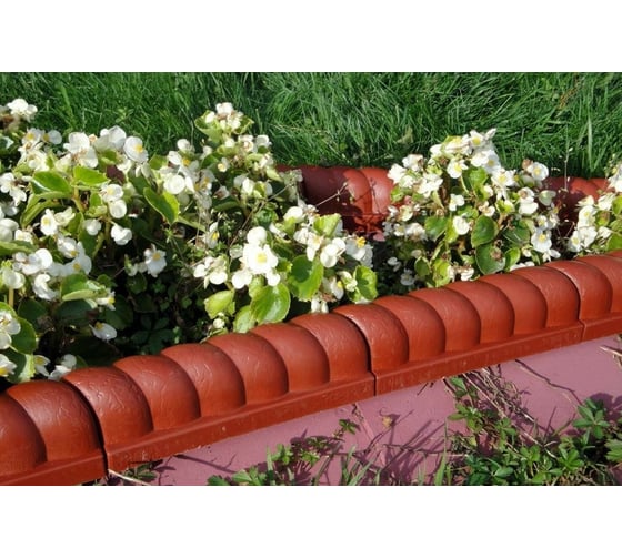 Бордюр Beroma Улитка 7x300 см, 14 секций, терракотовый 07710496