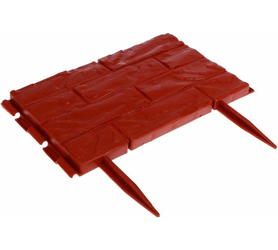 Бордюр Beroma Дикий камень 15x310 см, 10 секций, терракотовый 07710506