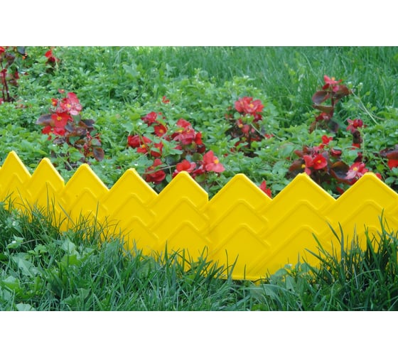 Бордюр для клумб Beroma 14x310 см, 13 секций, жёлтый 07710493