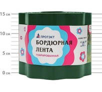 Бордюрная лента ПРОТЭКТ 9 м, гофра, хаки Б-15/9 х