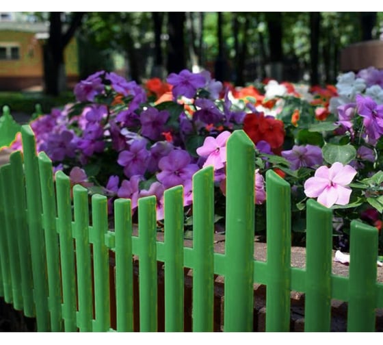 Декоративный забор Beroma 7 секций, зелёный 07710537