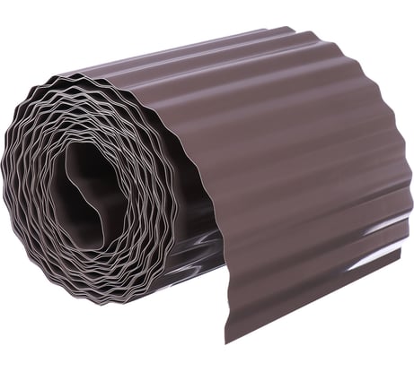 Бордюрная лента Greengo 0.2x9 м, гофра, толщина 0.6 мм, пластиковая, темно-коричневая 4239448