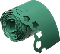 Бордюрная лента Greengo Фигурная 0.15x9 м, толщина 1.2 мм, пластиковая, зеленая 4239443