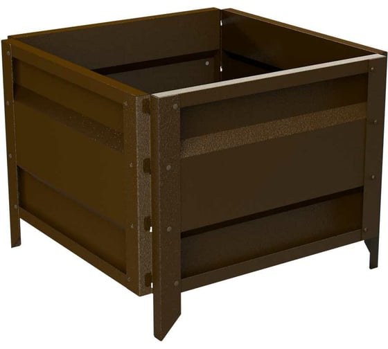 Готовая оцинкованная грядка на дачу Delta-Park GU 0.5x0.5 м, коричневая 30013GU_5050Br 1