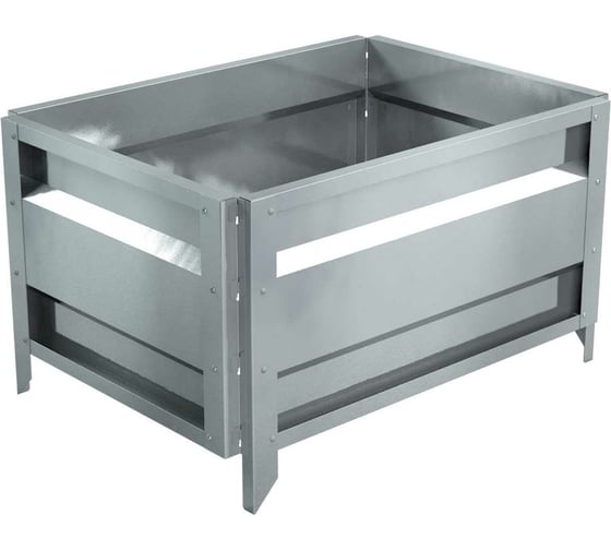 Готовая оцинкованная грядка на дачу Delta-Park GU 0.5x0.7 м, серебристая 30013GU_5070Zn 1