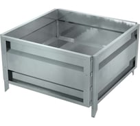 Готовая оцинкованная грядка на дачу Delta-Park GU 0.7x0.7 м, серебристая 30013GU_7070Zn