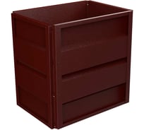 Готовая оцинкованная грядка на дачу Delta-Park GW 0.5x0.7 м, коричнево-красная 30013GW_5070Ch