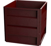 Готовая оцинкованная грядка на дачу Delta-Park GW 0.7x0.7 м, коричнево-красная 30013GW_7070Ch
