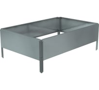 Готовая оцинкованная грядка на дачу Delta-Park GX 0.45x0.7 м, серебристая 30020GX_4570Zn