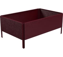 Готовая оцинкованная грядка на дачу Delta-Park GY 0.45x0.7 м, коричнево-красная 30019GY_4570Ch