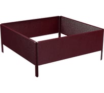 Готовая оцинкованная грядка на дачу Delta-Park 0.7x0.7 м, коричнево-красная 30019GY_7070Ch