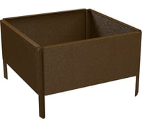 Готовая оцинкованная грядка на дачу Delta-Park GY 0.45x0.45 м, коричневая 30019GY_4545Br