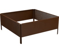 Готовая оцинкованная грядка на дачу Delta-Park GY 0.7x0.7 м, коричневая 30019GY_7070Br