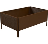 Готовая оцинкованная грядка на дачу Delta-Park GY 0.45x0.7 м, коричневая 30019GY_4570Br