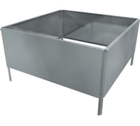 Готовая оцинкованная грядка на дачу Delta-Park GZ 0.7x0.7 м, серебристая 30018GZ_7070Zn