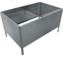 Готовая оцинкованная грядка на дачу Delta-Park GZ 0.45x0.7 м, серебристая 30018GZ_4570Zn