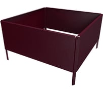 Готовая оцинкованная грядка на дачу Delta-Park GZ 0.7x0.7 м, коричнево-красная 30018GZ_7070Ch