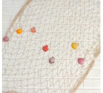 Сетка с ракушками и буйками СИМАЛЕНД 110х150 см, белая 2819039