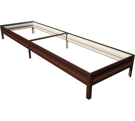 Оцинкованная грядка ГеоПластБорд 1x3 м, высота 15 см, шоколадно-коричневая 5891315Br