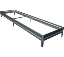 Оцинкованная грядка ГеоПластБорд 1x4 м, высота 15 см, серая 5901415