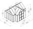 Теплица с прозрачным остеклением Palram VICTORY ORANGERY GARDEN CHALET 702422 19