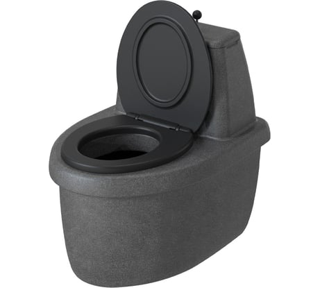 Торфяной туалет Rostok Комфорт чёрный гранит 2042.0000.910.000