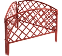 Декоративный забор PALISAD Плетенка 24х320 см, терракотовый 65026