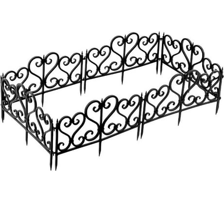 Садовое ограждение МАСТЕРСАД Ажурное чёрное АЖР-черн