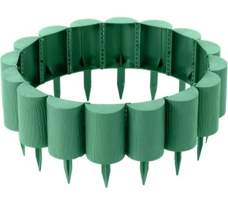 Садовое ограждение МАСТЕРСАД Садовый конструктор зелёное, высота 15 см КНСТР15-зел