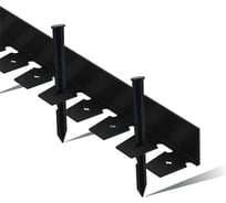 Садовый пластиковый бордюр ГеоПластБорд Стафф 2000х80х80 мм, черный GPBC2.80mm