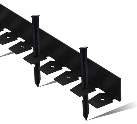 Садовый пластиковый бордюр ГеоПластБорд Стафф 2000х80х80 мм, черный GPBC2.80mm