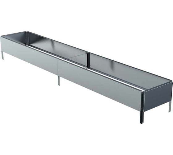 Готовая оцинкованная грядка Delta-Park GX 0.32x1.9 м, серебристая 30020GX_32190Zn 1