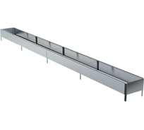 Готовая оцинкованная грядка Delta-Park GX 0.32x3.8 м, серебристая 30020GX_32370Zn