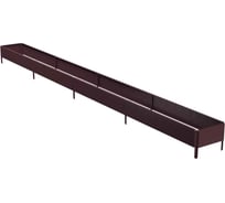 Готовая оцинкованная грядка Delta-Park GX 0.32x3.8 м, коричнево-красная 30020GX_32370Ch