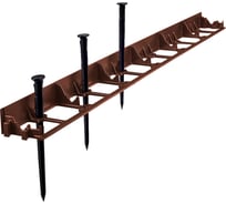 Садовый бордюр ГеоПластБорд h 78 мм длина 8 метров + 32 колышка h 24 см цвет коричневый GPB78.08.32.Br